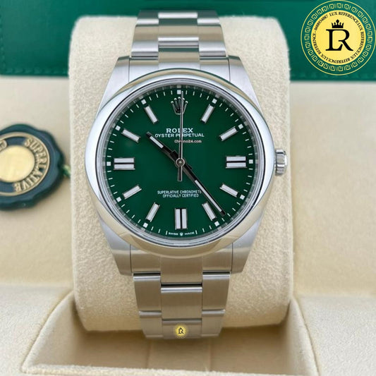 Rolex oyster perpetual vert