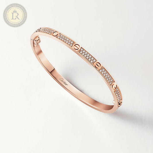 Bracelet LOVE, petit modèle, pavé, or rose