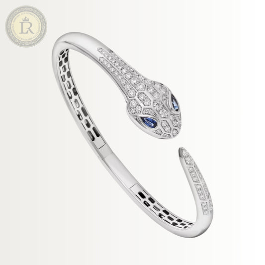 Bracelet Bvlgari Serpenti Seduttori, or blanc