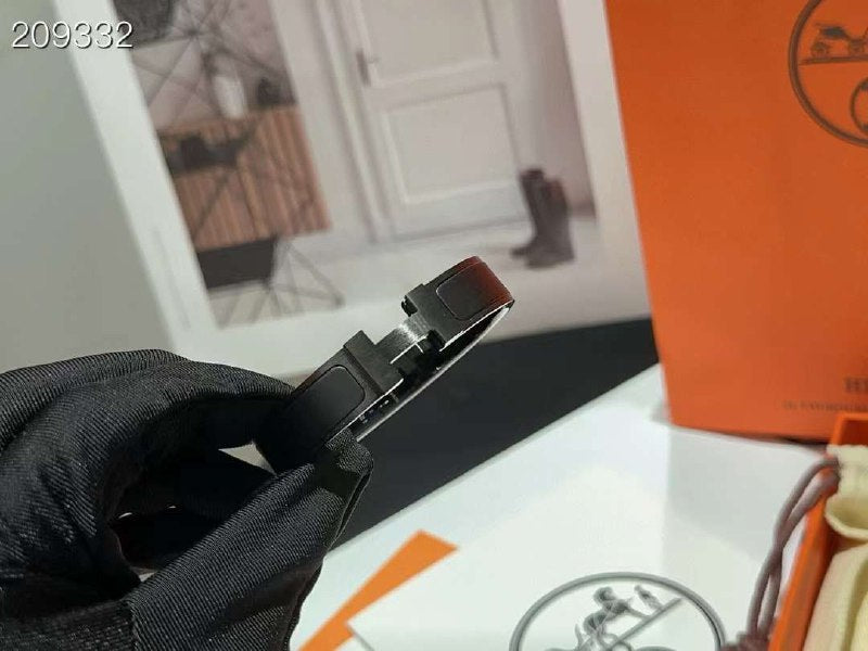 Bracelet homme acier noir HERMÉS CLIC H