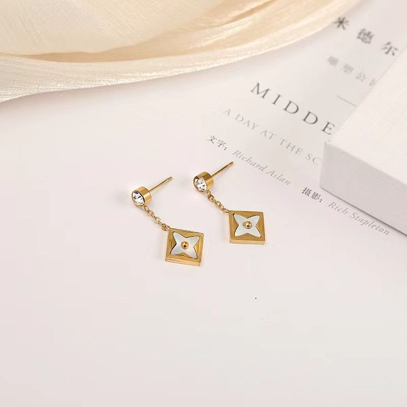 Boucles d'oreilles acier doré LOUIS VUITTON