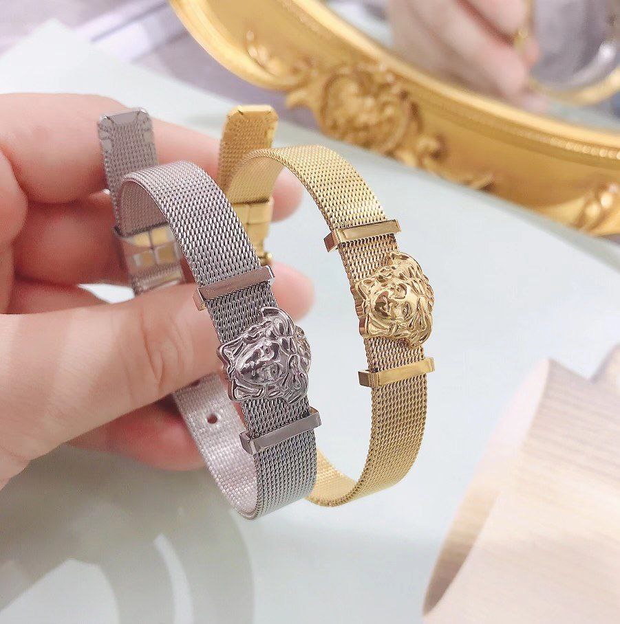 Bracelet femme acier ceinture VERSACE