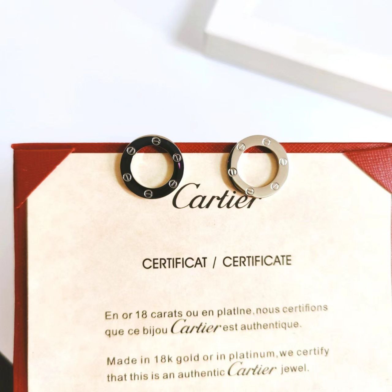 Boucles d'oreilles acier Cartier LØVE