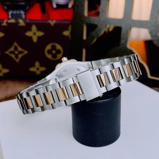 Montre Patek 2 Tone Fond Noir Pour Femme