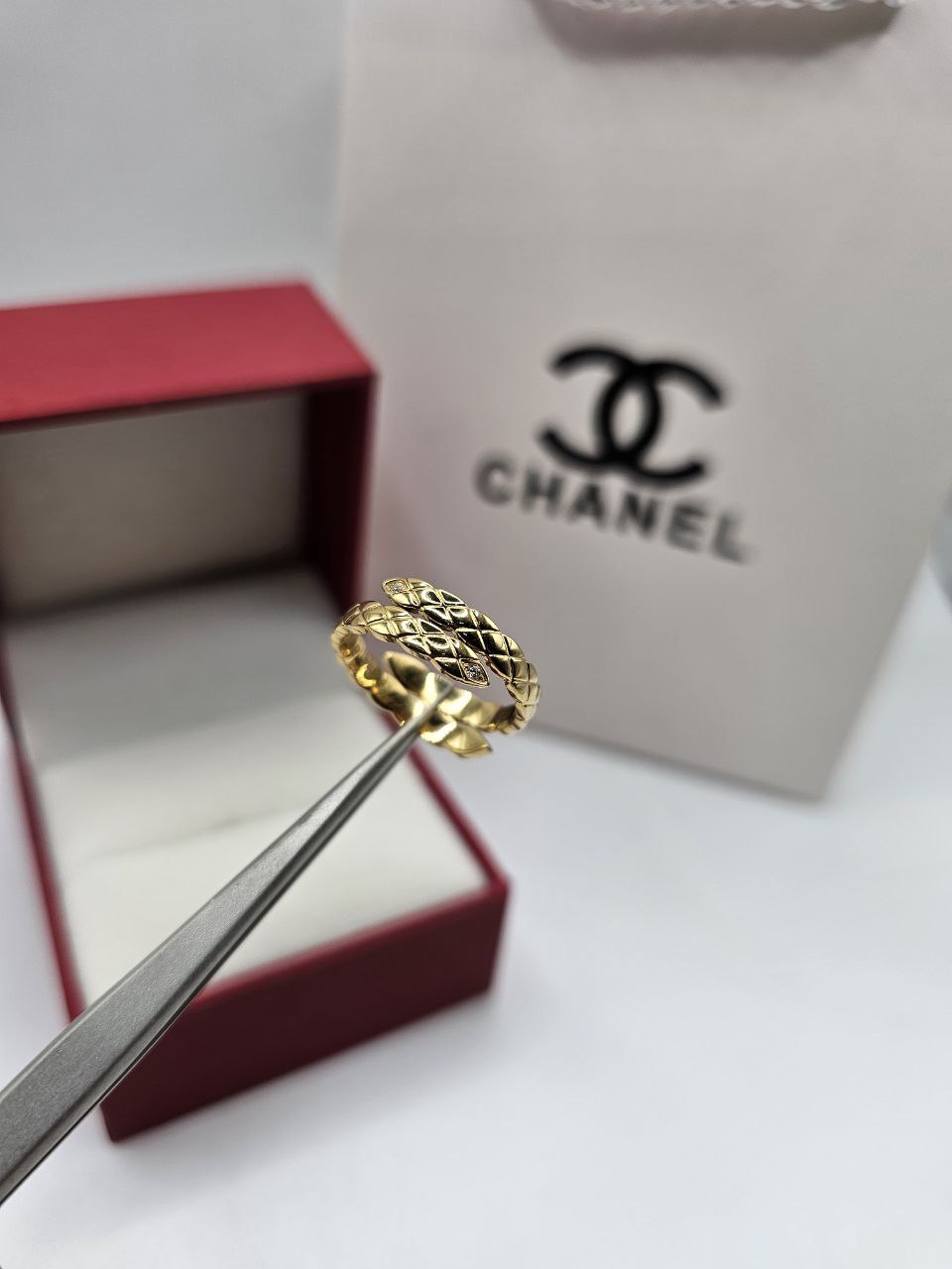 Bague femme acier doré CRUSH de CHANEL