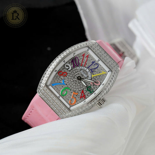 Franck Muller Cintrée Curvex Rêves en Couleurs Sertie de Diamants