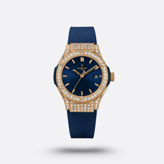Classic Fusion King Gold Blue Diamonds