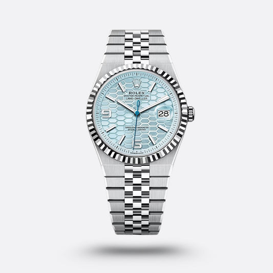Rolex Land-Dweller bleu glacier 36mm unisexe