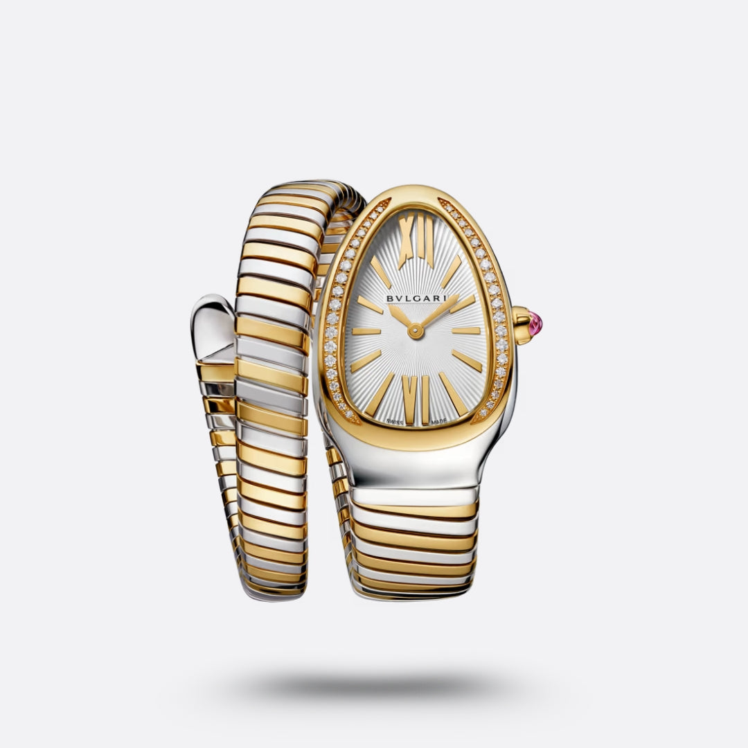 Bvlgari Serpenti Tubogas or jaune - sertie de diamants