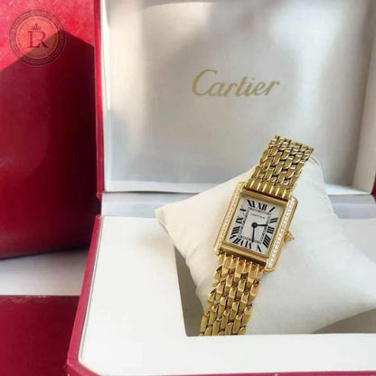 Tank Louis Cartier or jaune - diamants