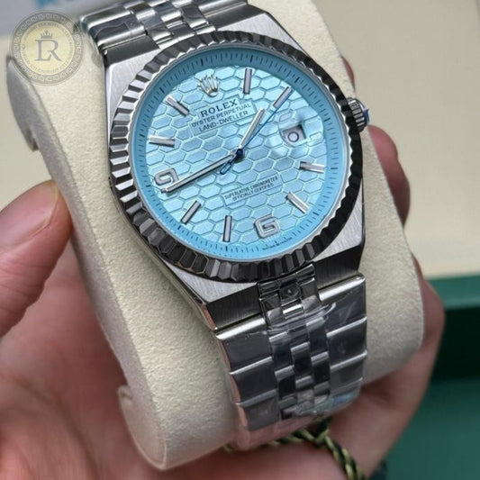 Rolex Land-Dweller bleu glacier 36mm unisexe
