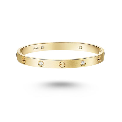 Bracelet Cartier LOVE, or jaune, 4 diamants