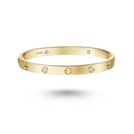 Bracelet Cartier LOVE, or jaune, 4 diamants
