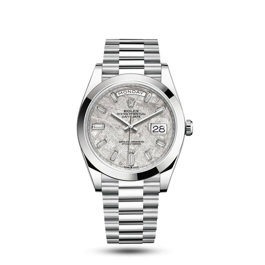 rolex day date platinum meteorite dial