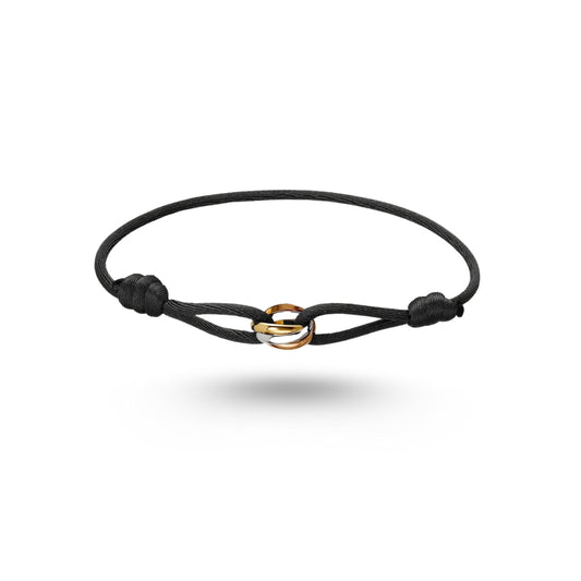 Bracelet Cartier Trinity, Cordon noir