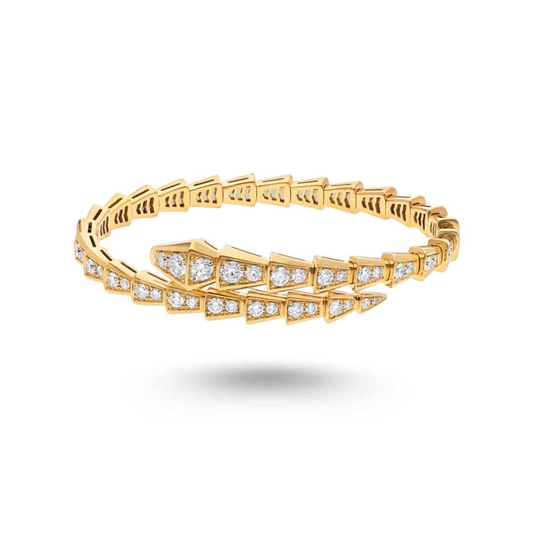 Bracelet Bvlgari Serpenti Viper Diamonds, or jaune