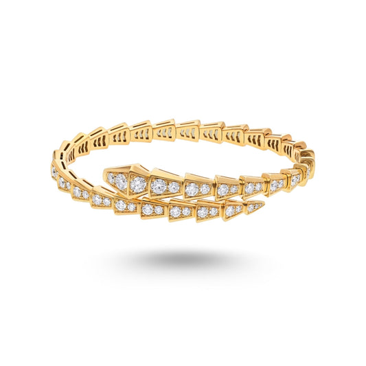 Bracelet Bvlgari Serpenti Viper Diamonds, or jaune
