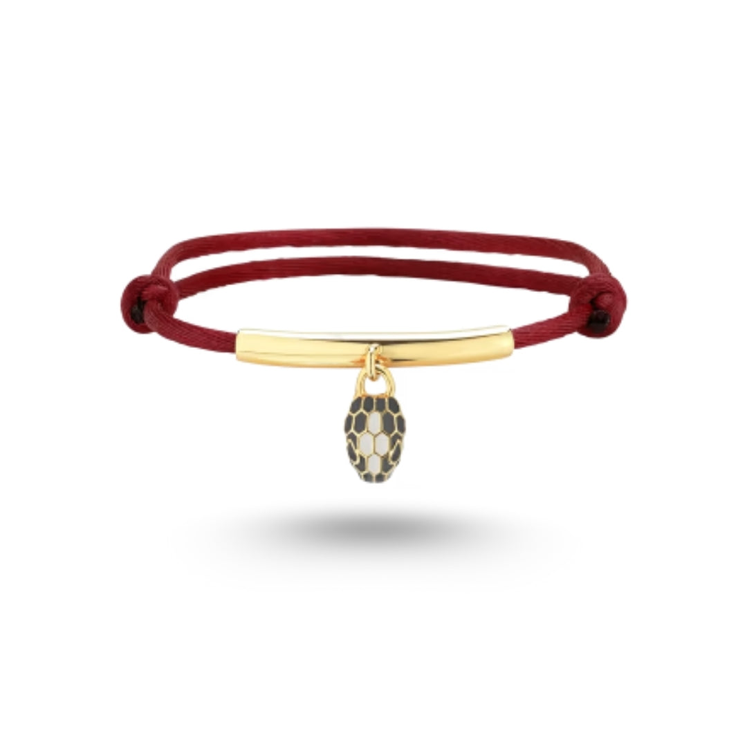 Bracelet Bvlgari Serpenti Forever, corde rouge
