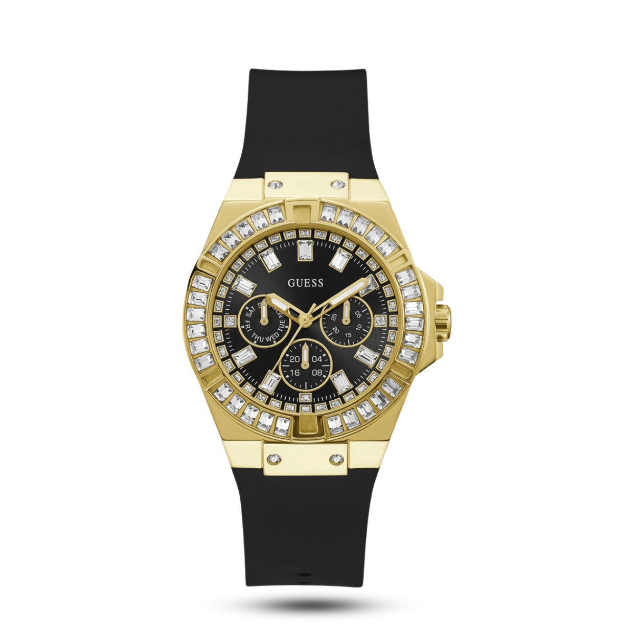 Montre Guess Venus GW0118L2 bracelet silicone noir