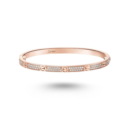 Bracelet LOVE, petit modèle, pavé, or rose