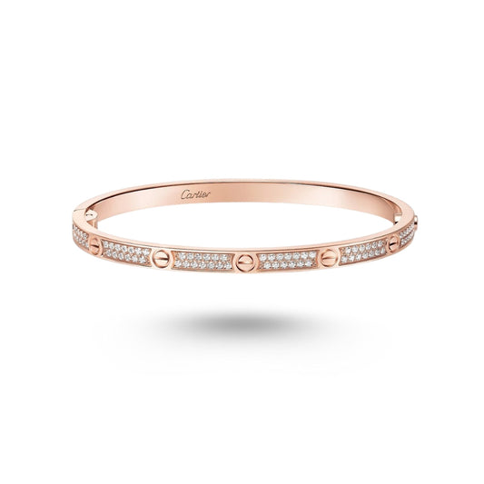 Bracelet LOVE, petit modèle, pavé, or rose