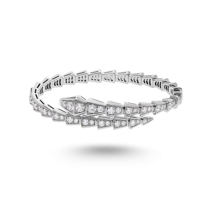 Bracelet Bvlgari Serpenti Viper Diamonds, or blanc
