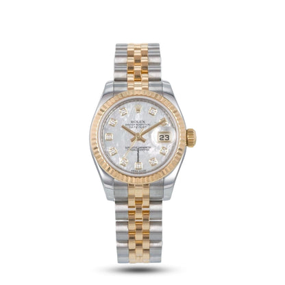 Rolex Lady-Datejust 26mm Gold & Steel MOP Diamond Dial Ref.179173