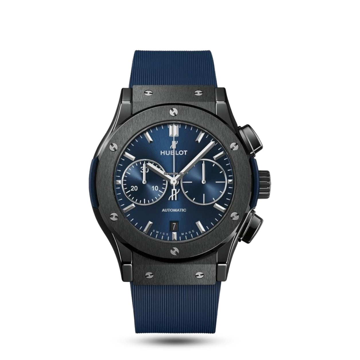 classic fusion ceramic blue chronograph