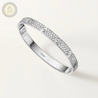 Bracelet Cartier LOVE pavé, Or gris, diamants