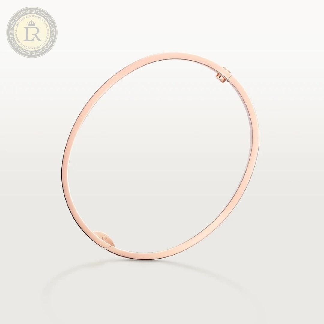 Bracelet Cartier LOVE, petit modele or rose, diamants