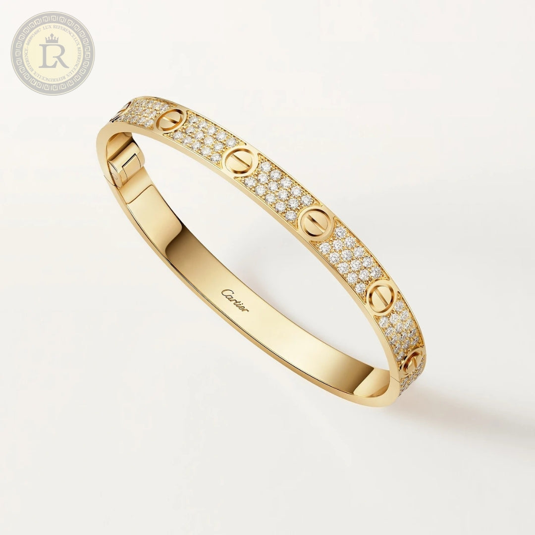 Bracelet Cartier LOVE pavé, Or jaune, diamants