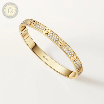 Bracelet Cartier LOVE pavé, Or jaune, diamants