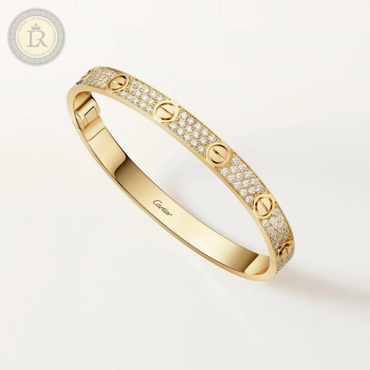 Bracelet Cartier LOVE pavé, Or jaune, diamants