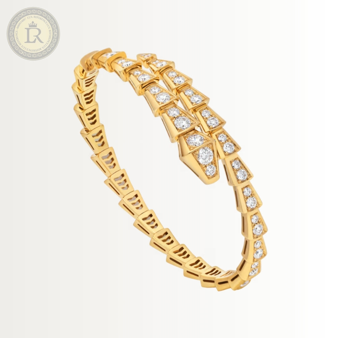 Bracelet Bvlgari Serpenti Viper Diamonds, or jaune