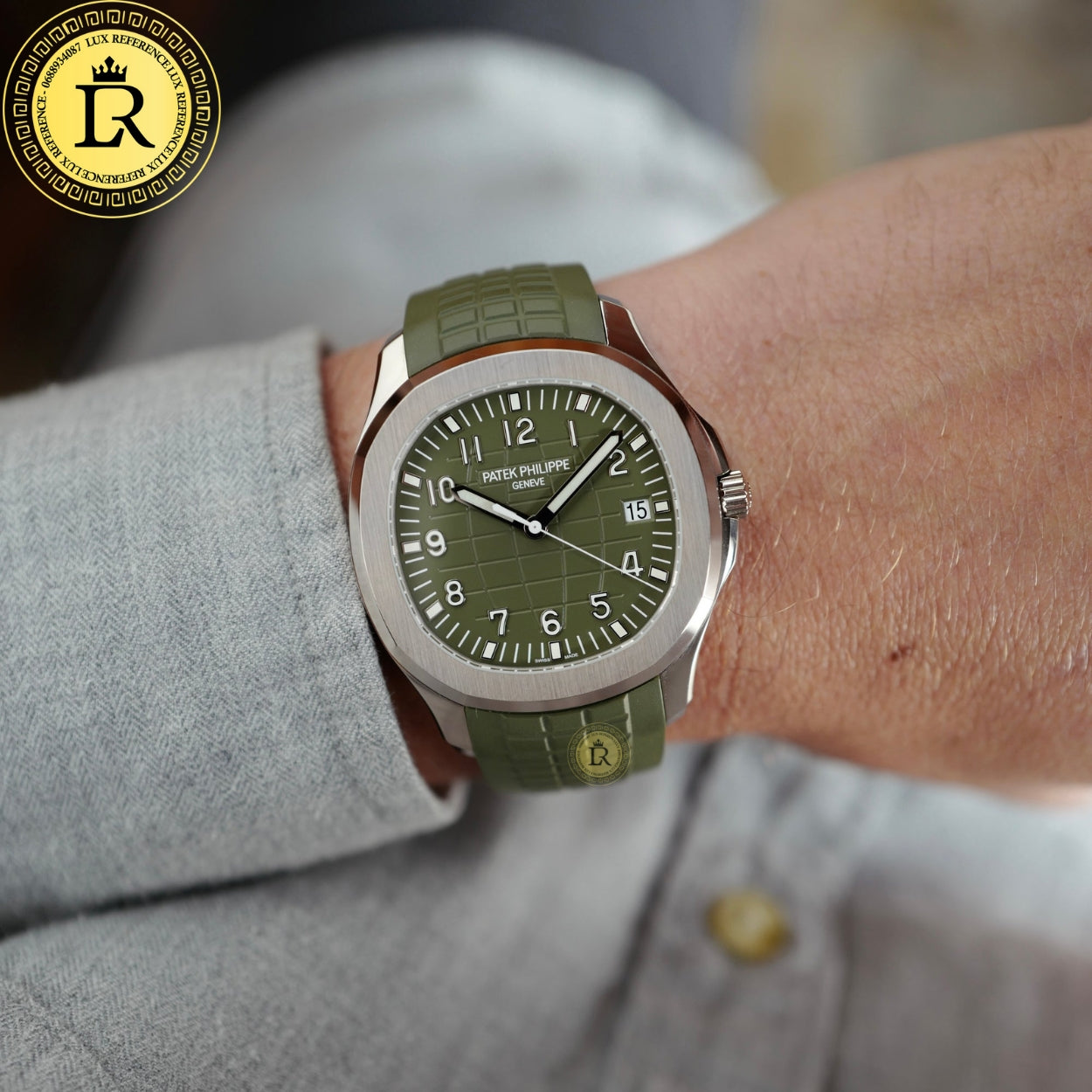 Patek Philippe Aquanaut White Gold Green Khaki