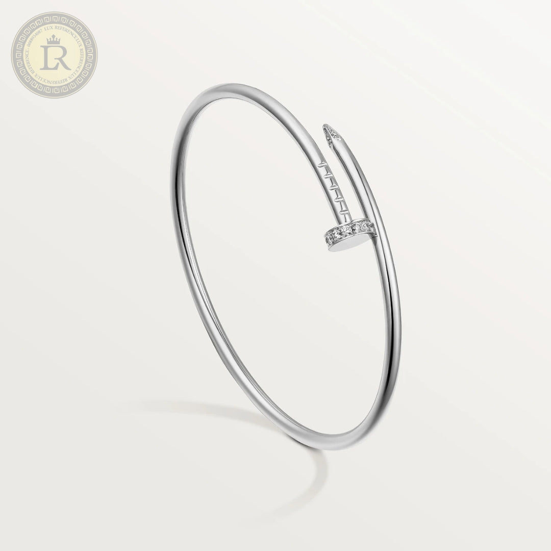 Bracelet Cartier Juste un Clou, petit modèle, diamants, or gris