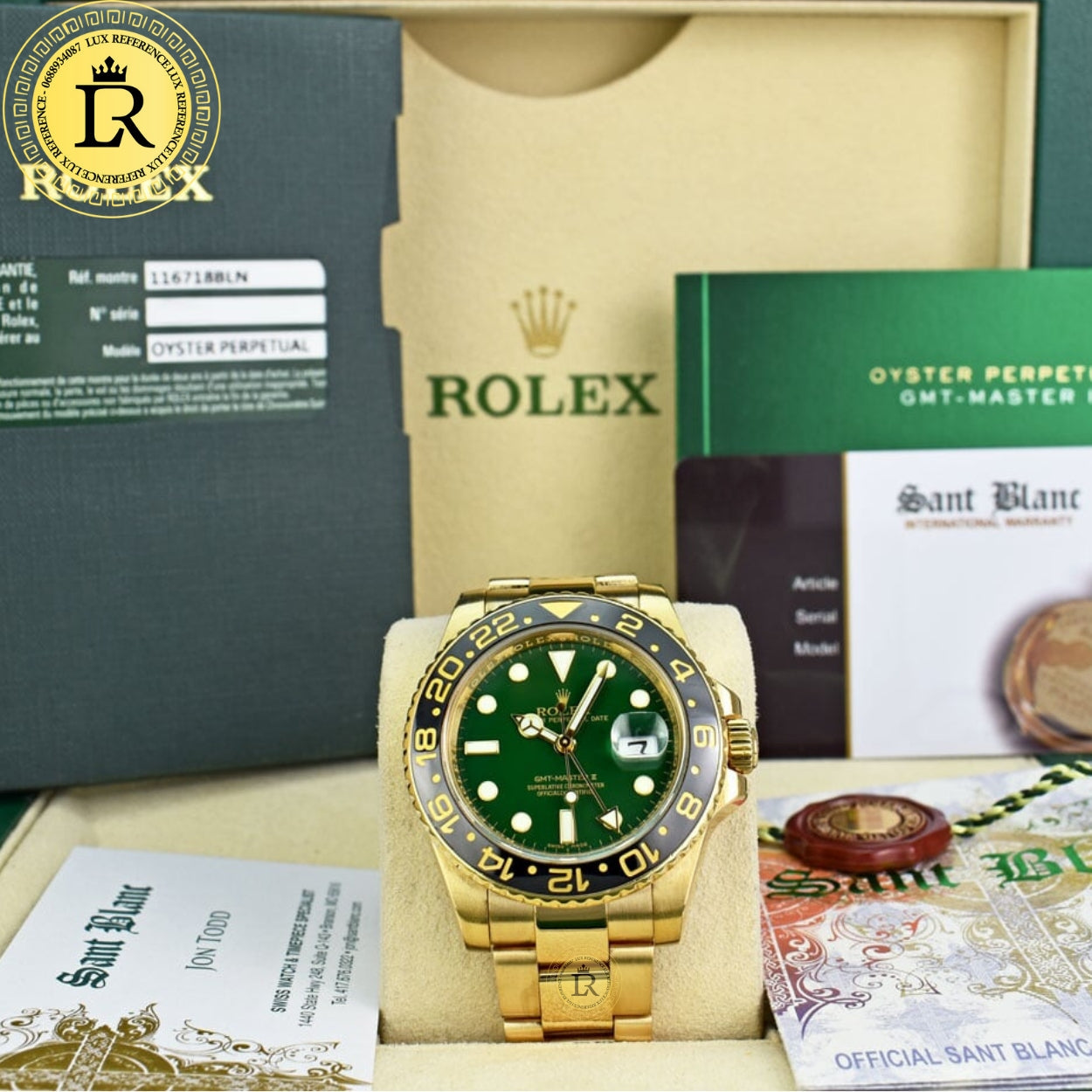 RX GMT‑MASTER II Vert/Or Jaune