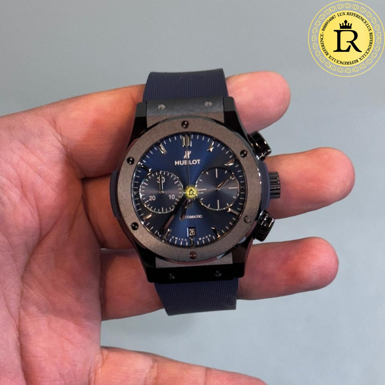 classic fusion ceramic blue chronograph