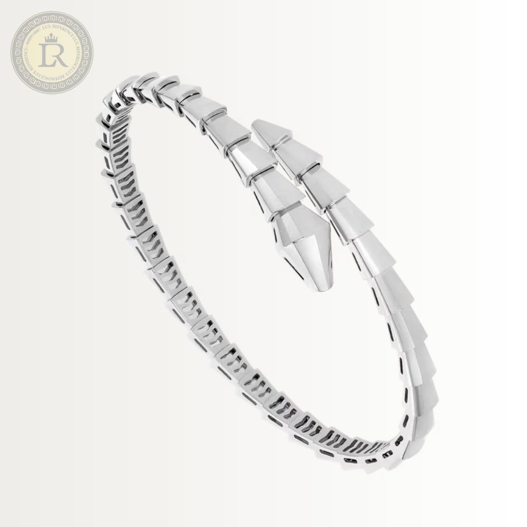 Bracelet Bvlgari Serpenti Viper, or blanc