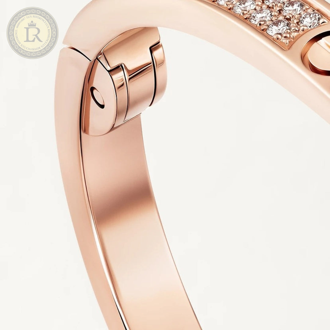 Bracelet LOVE, petit modèle, pavé, or rose