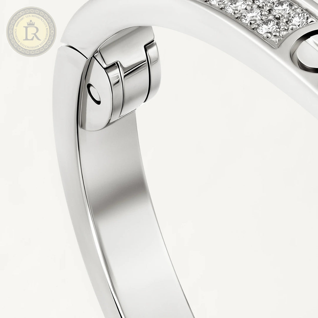 Bracelet LOVE, petit modèle, pavé, or gris