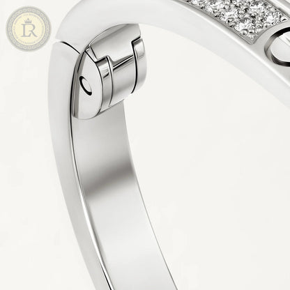 Bracelet LOVE, petit modèle, pavé, or gris