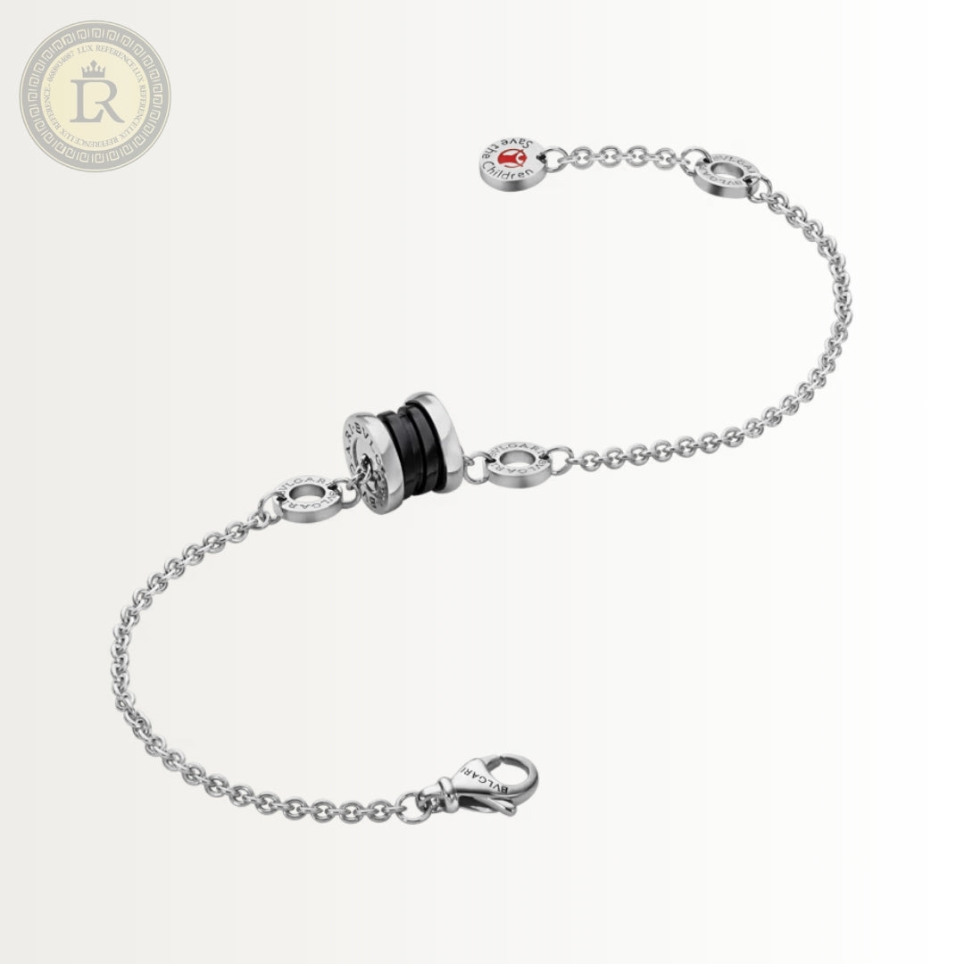Gourmette Bvlgari Save The Children, or blanc, céramique noire