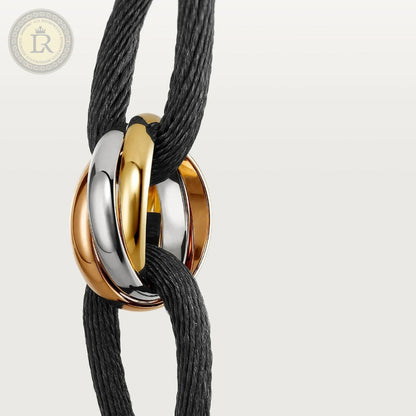 Bracelet Cartier Trinity, Cordon noir
