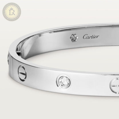Bracelet Cartier LOVE, or gris, 4 diamants
