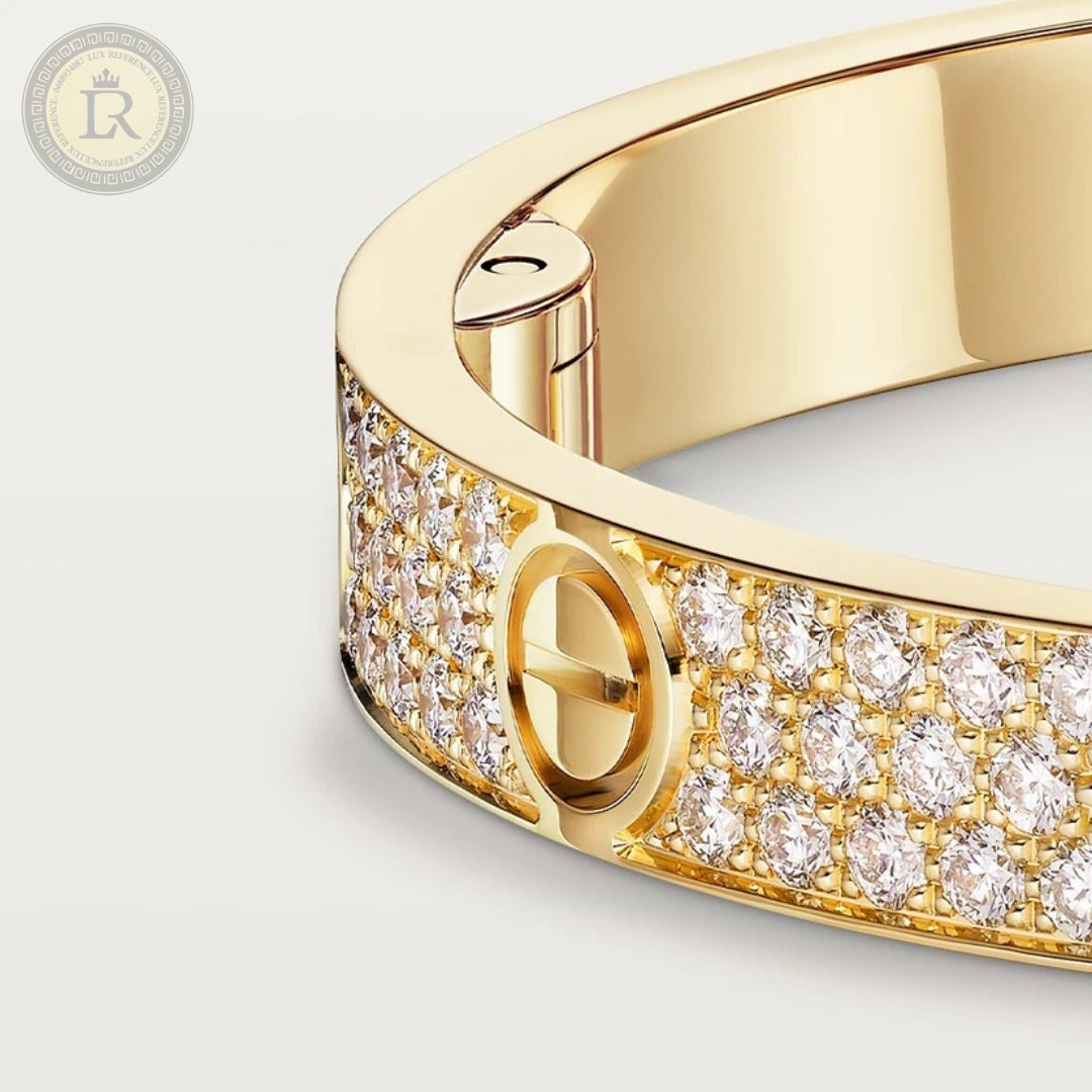 Bracelet Cartier LOVE pavé, Or jaune, diamants