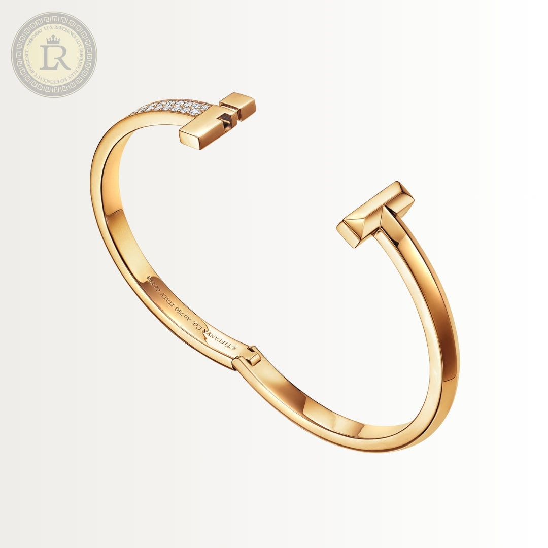 Bracelet Tiffany T orné de diamants en or jaune