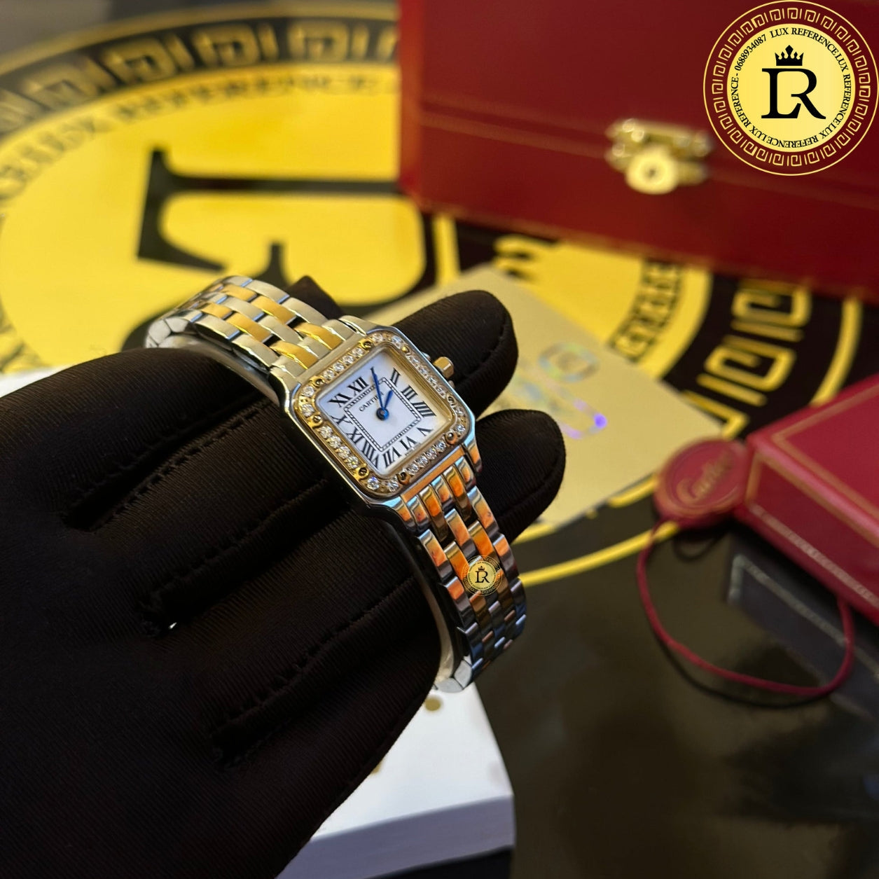 Cartier Panthère Two tone Diamond gold silver