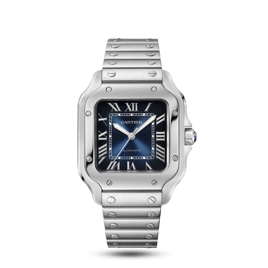 Montre Santos de Cartier bleu