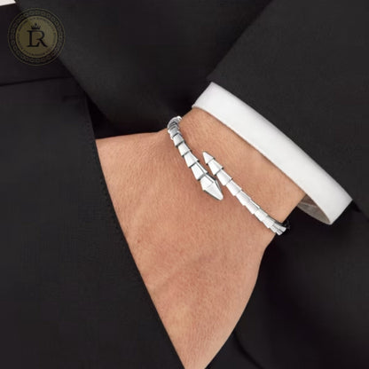 Bracelet Bvlgari Serpenti Viper, or blanc